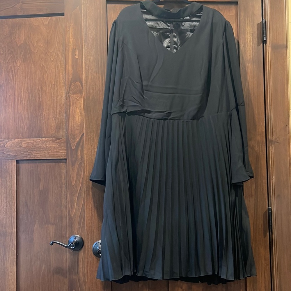 Pleated choker dress